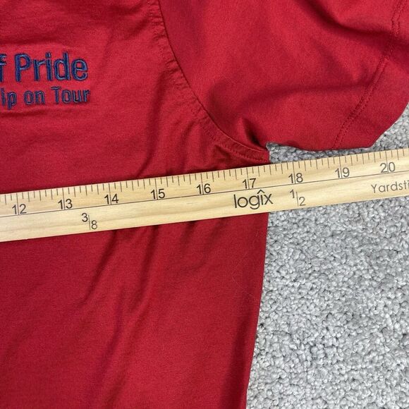 Peter Millar Polo Women’s Medium Red Luxury Cotton Golf Pride Align Technology - Picture 9 of 11